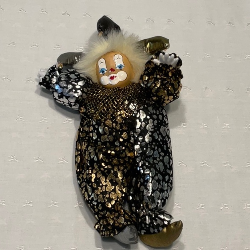 Porcelain Hand Painted Face Jester Doll​ - Picture 2 of 5